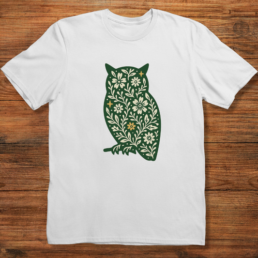 Midnight Bloom Owl T-shirt