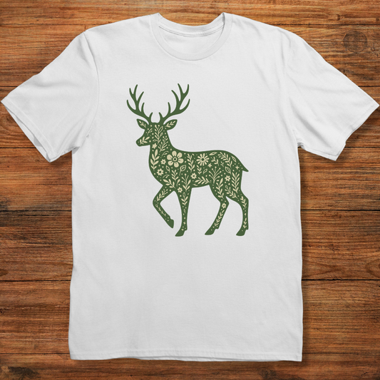 Forest Bloom Stag T-shirt