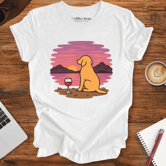 My wine, dog and a view T-shirt