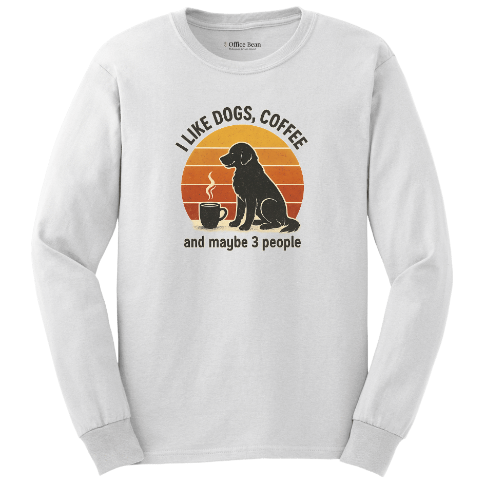 Like dogs, coffee and 3 people Longsleeves T-shirt