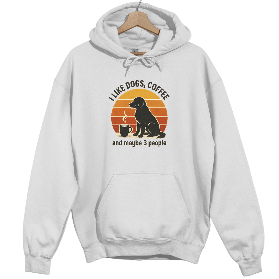 Like dogs, coffee and 3 people Hoodie