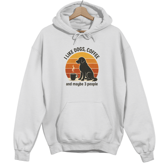 Like dogs, coffee and 3 people Hoodie