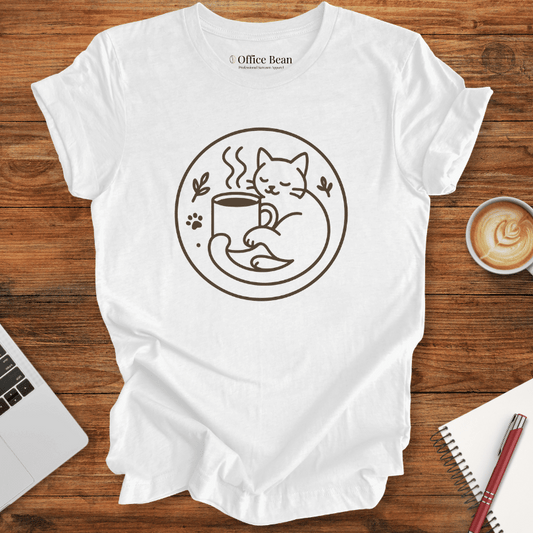 Coffee, Cat, Repeat Logo T-shirt