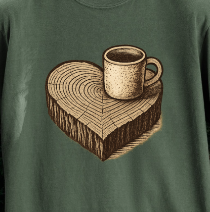Heart Wood Coffee T-shirt
