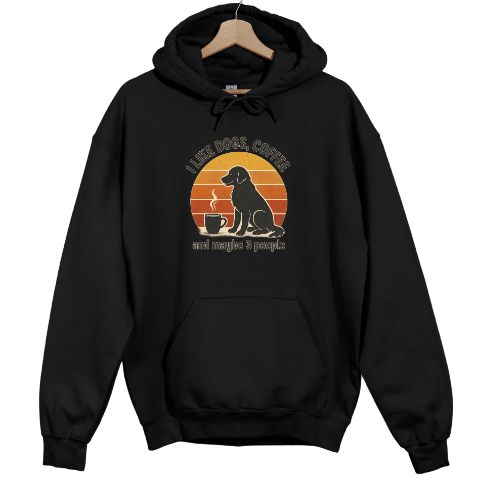Like dogs, coffee and 3 people Hoodie