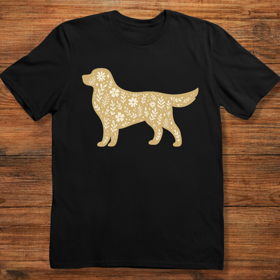 Golden Blossom Retriever T-shirt