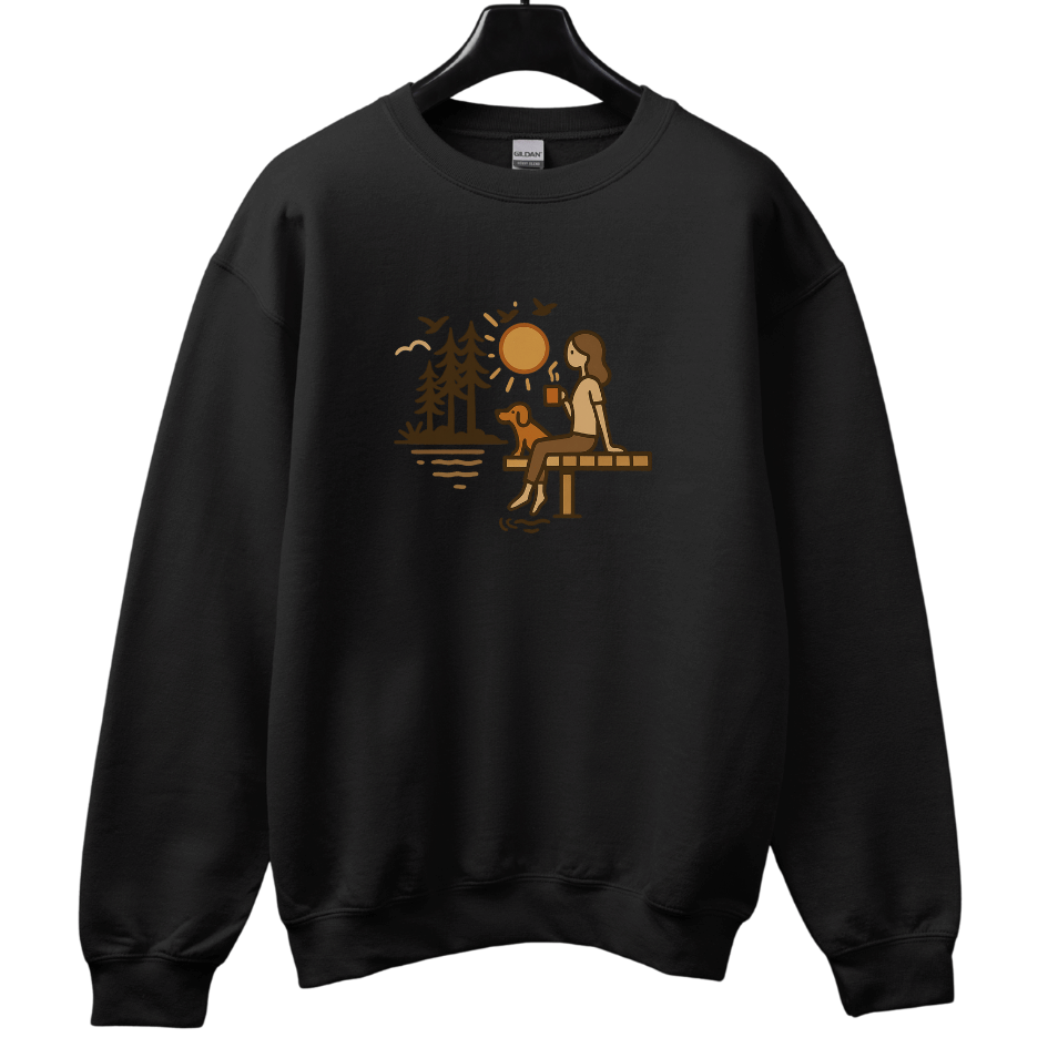 Lake, Coffee & Dog Companions Sweatshirt
