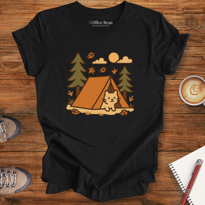 Tent Life with Cat T-shirt