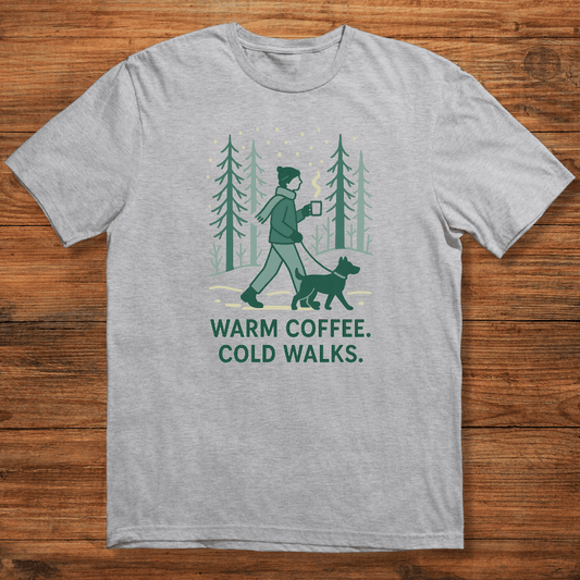 Warm Coffee. Cold Walks T-shirt