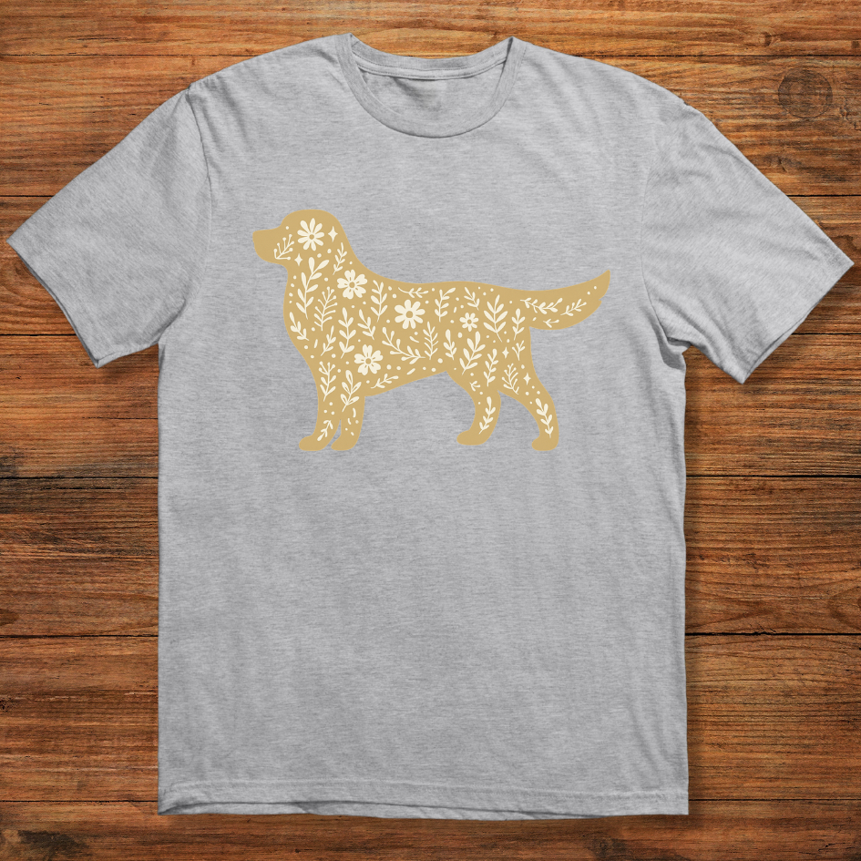 Golden Blossom Retriever T-shirt