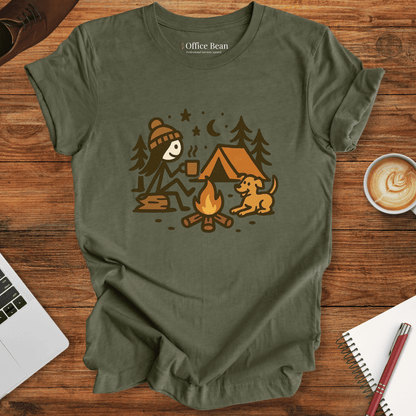Just a girl, dog and camping T-shirt