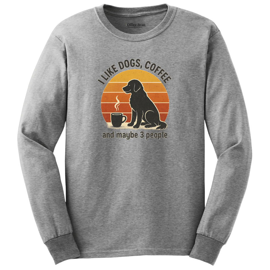 Like dogs, coffee and 3 people Longsleeves T-shirt