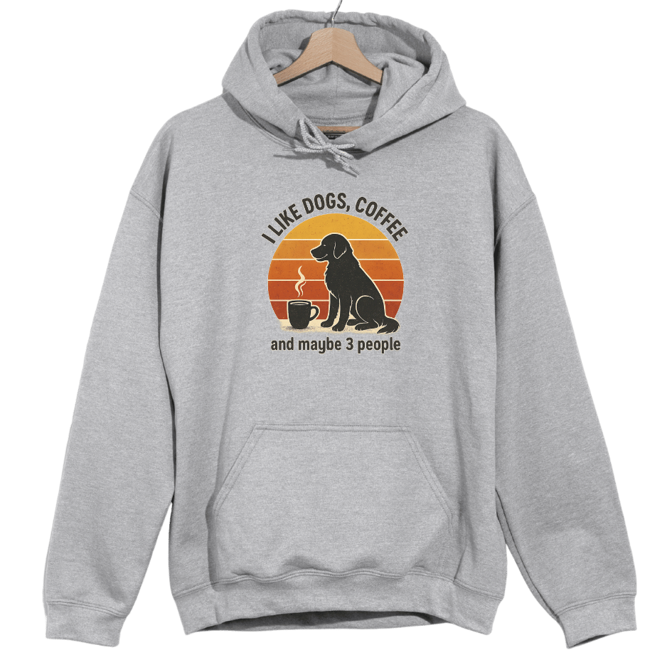 Like dogs, coffee and 3 people Hoodie