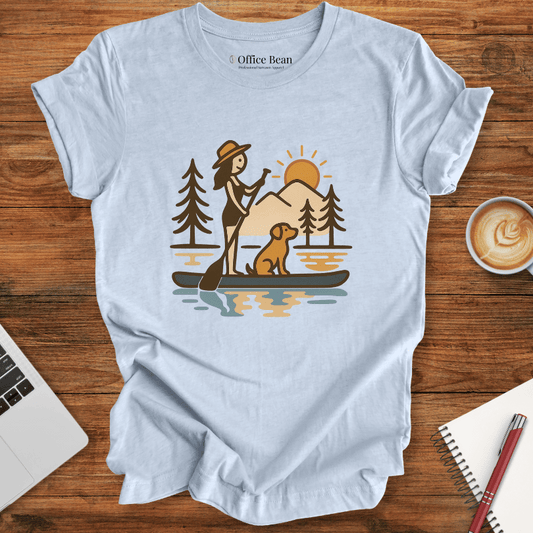 Paddleboard, Dog & Coffee Vibes T-shirt