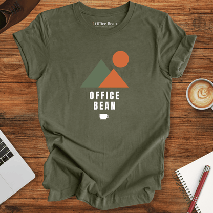Mountains and Coffee Geometry T-Shirt
