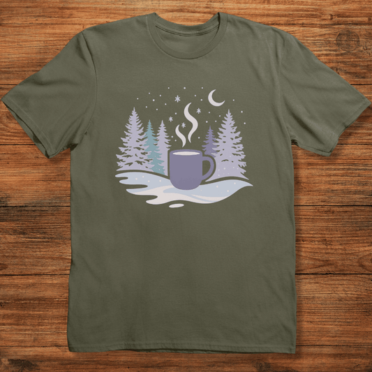 Cozy Brew in the Snow T-shirt