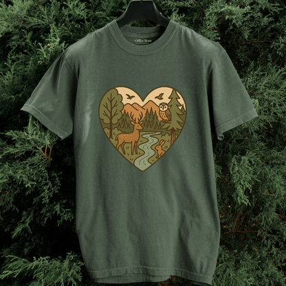 Forest Animals Heartshape T-shirt