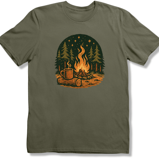 Campfire nights and Coffee T-shirt
