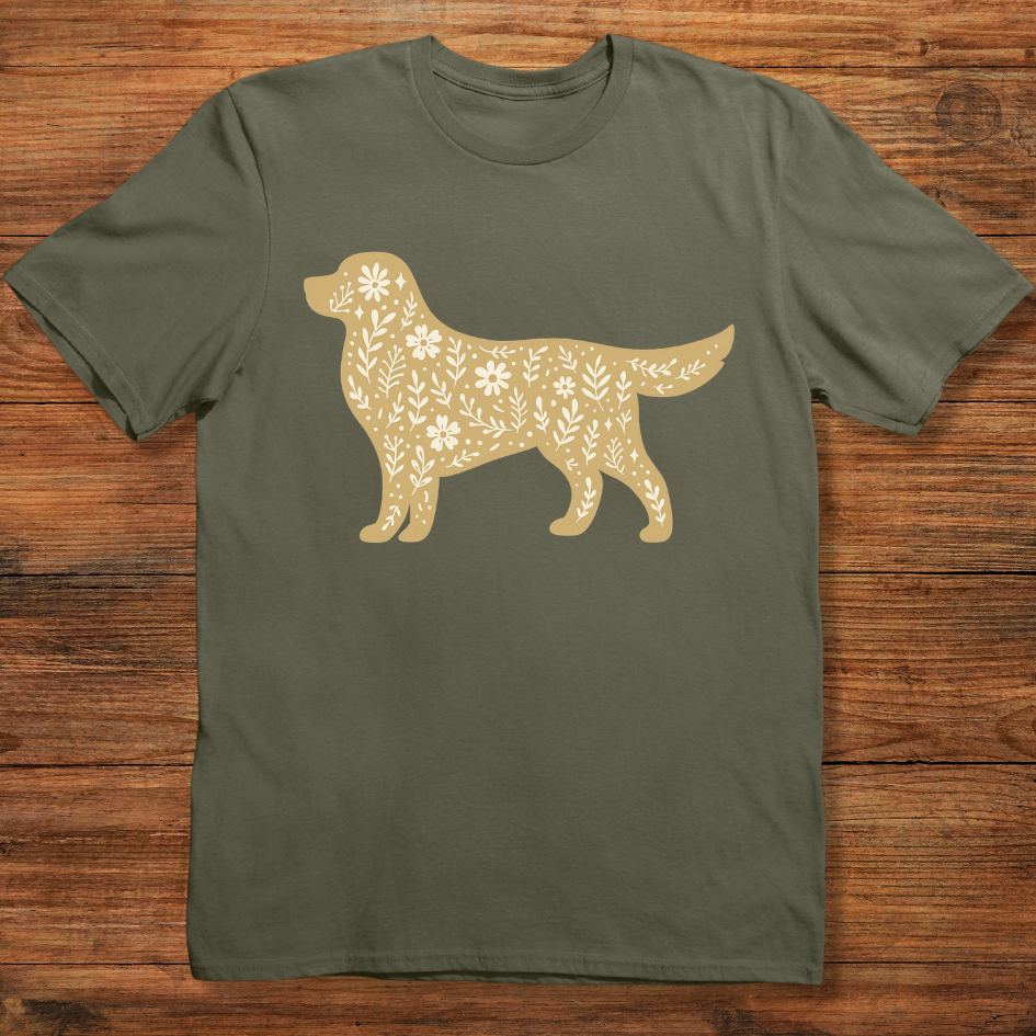 Golden Blossom Retriever T-shirt