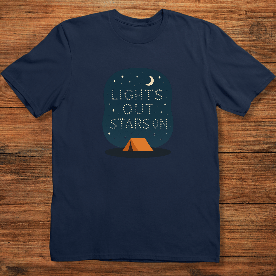 Lights Out Stars On T-shirt