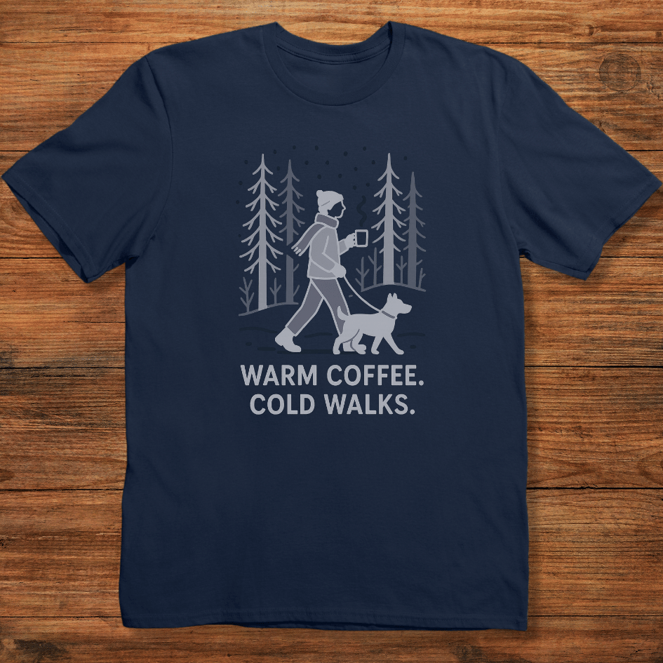 Warm Coffee. Cold Walks T-shirt