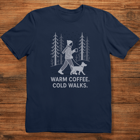 Warm Coffee. Cold Walks T-shirt