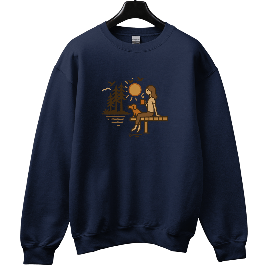 Lake, Coffee & Dog Companions Sweatshirt
