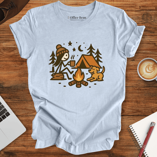 Just a girl, dog and camping T-shirt