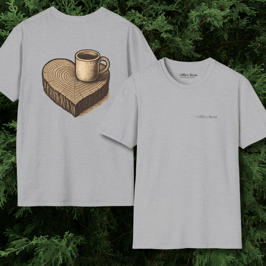 Heart Wood Coffee Backprint T-Shirt