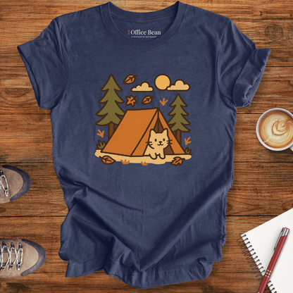 Tent Life with Cat T-shirt