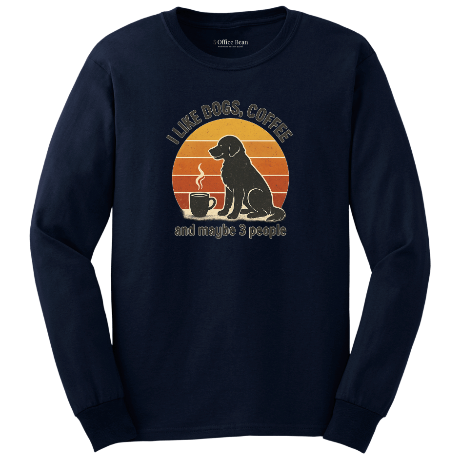 Like dogs, coffee and 3 people Longsleeves T-shirt