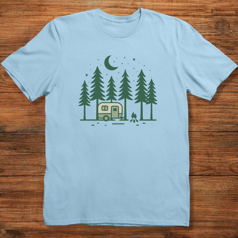 Forest Camper Under the Moon T-shirt