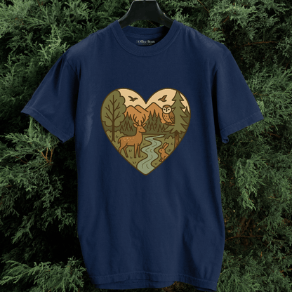 Forest Animals Heartshape T-shirt