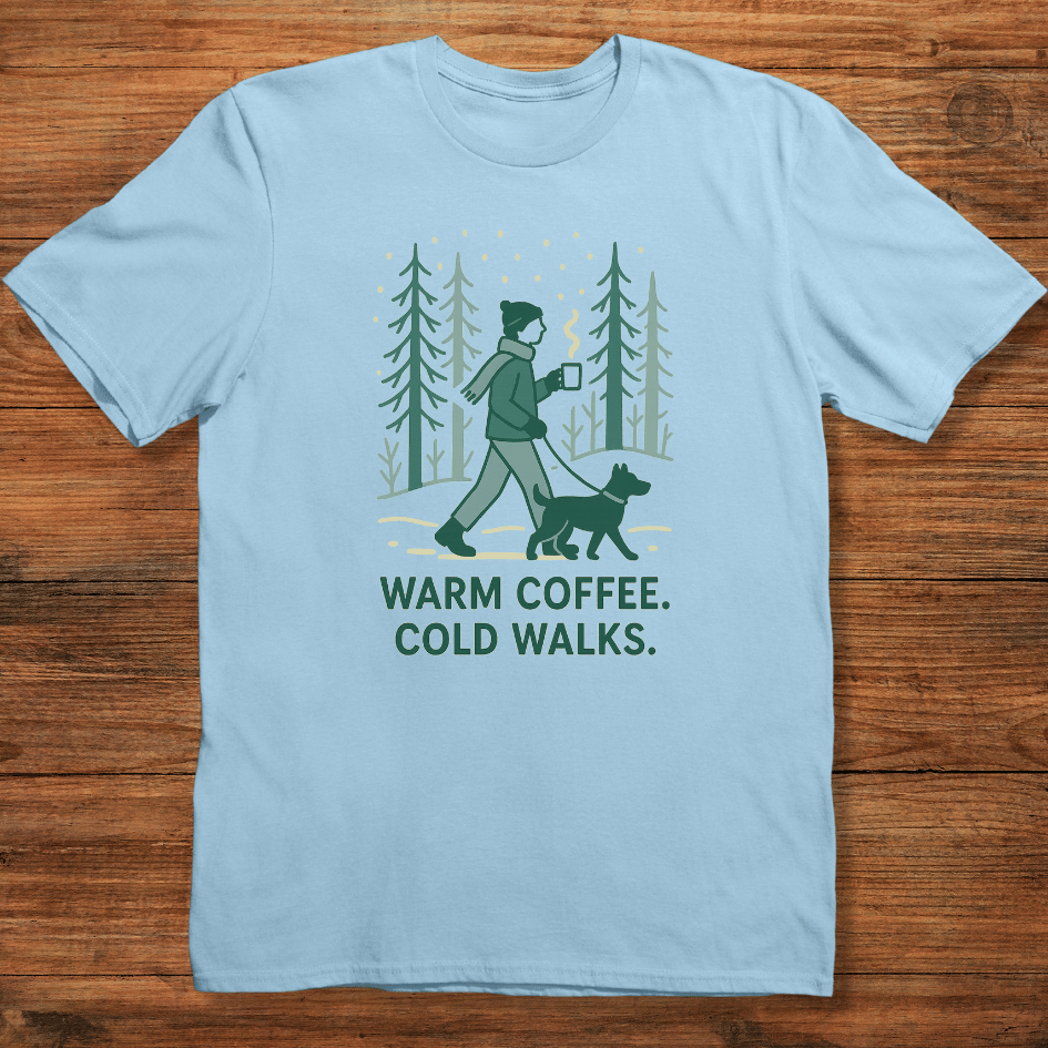 Warm Coffee. Cold Walks T-shirt