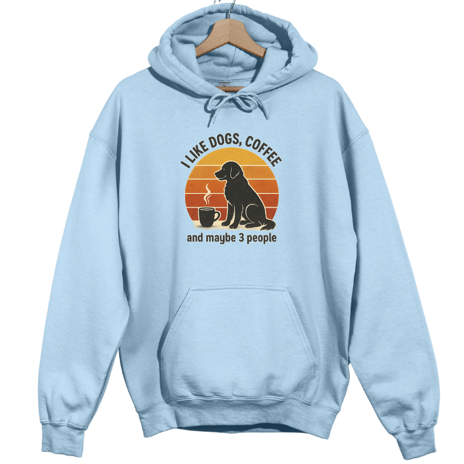 Like dogs, coffee and 3 people Hoodie