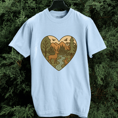 Forest Animals Heartshape T-shirt