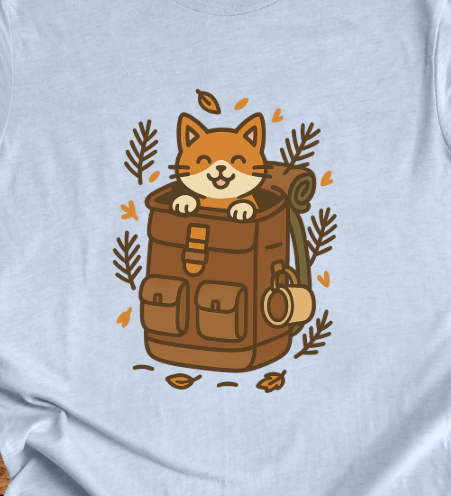 Backpack Cat Explorer T-shirt