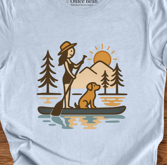 Paddleboard, Dog & Coffee Vibes T-shirt