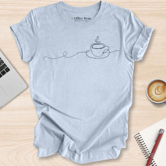 "Coffee" Simple Line Art T-Shirt