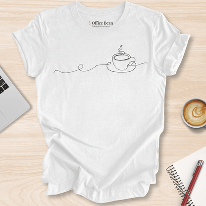 "Coffee" Simple Line Art T-Shirt