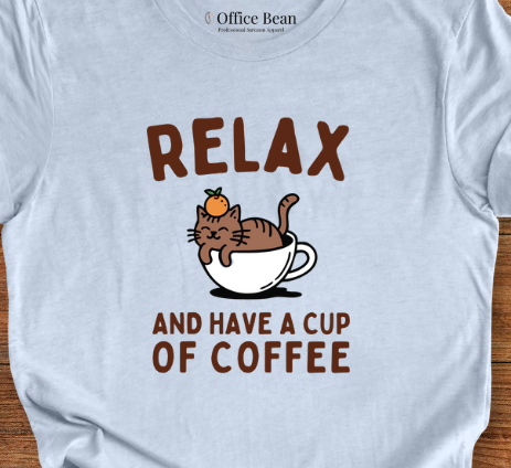 Relax and Coffee Cat T-Shirt