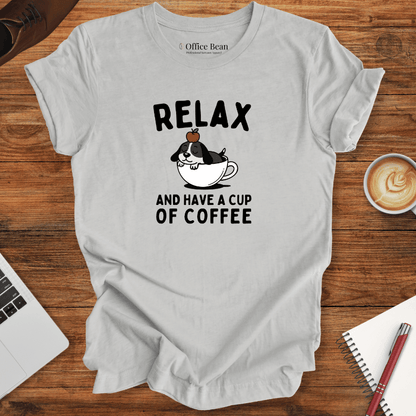 Relax and Coffee Dog T-Shirt
