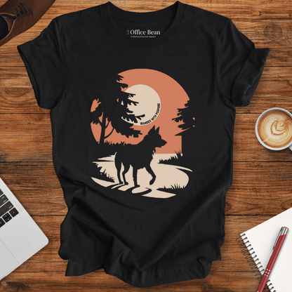 Wander With Purpose, Sunset Dog T-Shirt