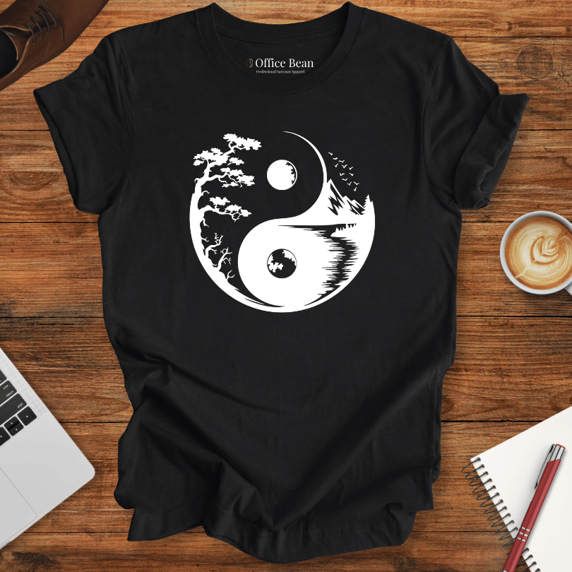 Ying Yang, Forest and Mountain T-Shirt
