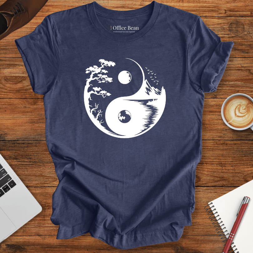 Ying Yang, Forest and Mountain T-Shirt