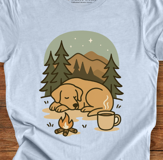 My coffee, dog and Camping T-shirt