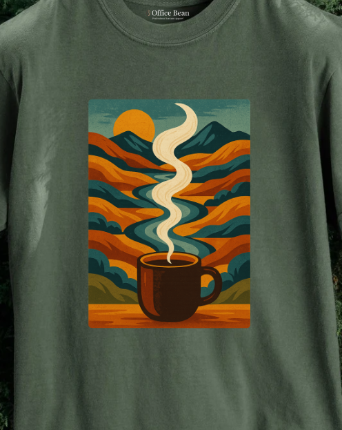 Coffee Beyond Mountains and Rivers T-shirt