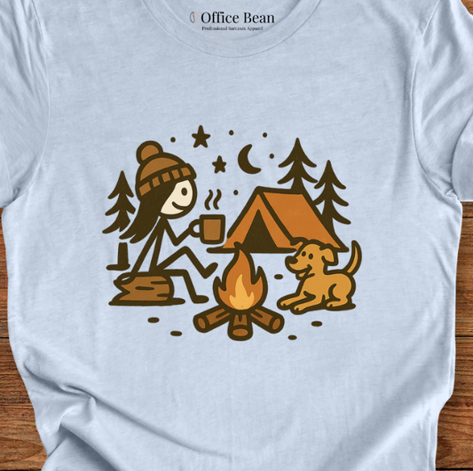Just a girl, dog and camping T-shirt